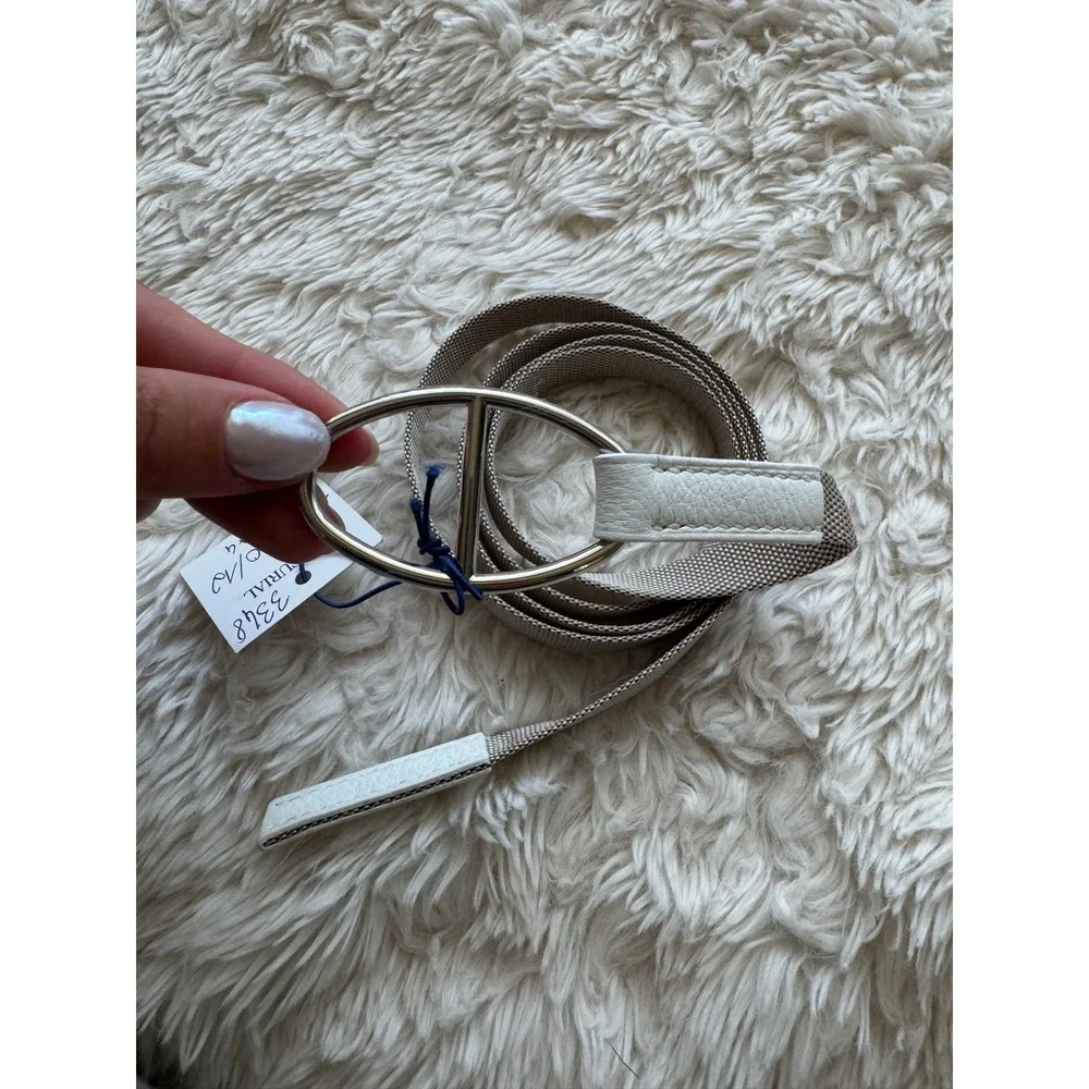 Hermès Chaine d'Ancre Canvas & Leather Belt Size OS